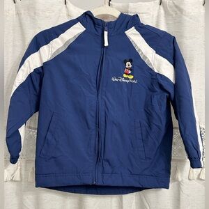 Disney World Mickey Mouse Youth S Winter Coat Full Zip Warm Hooded Lined Jacket